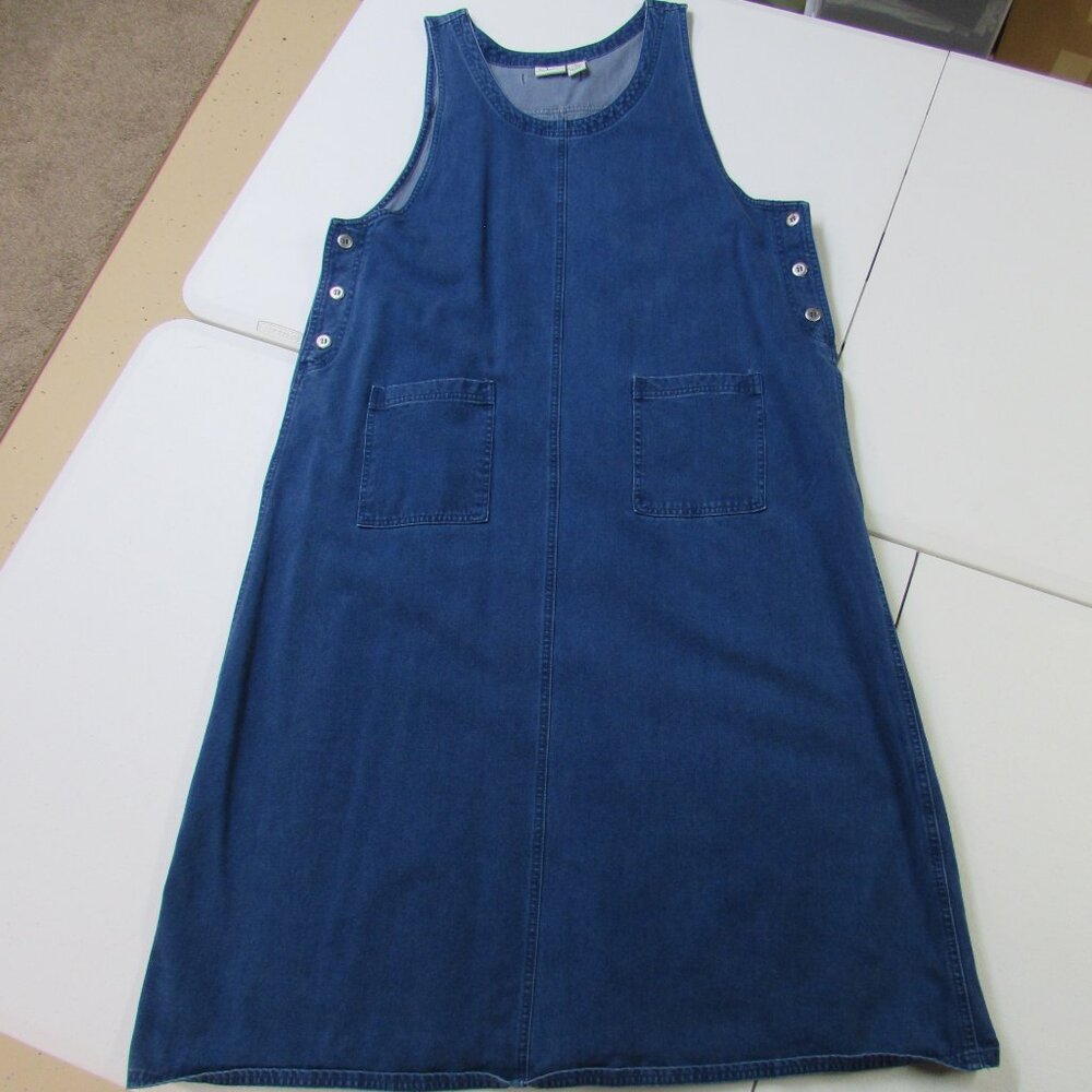 CJ Banks Cotton/Lyocell Denim Tank Jumper Maxi 16W